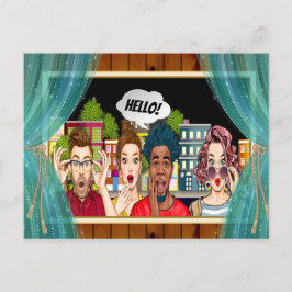 おもしろいHELLOはがき ポストカード
