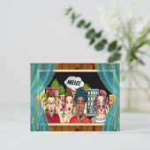 おもしろいHELLOはがき ポストカード (スタンド正面)