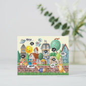 おもしろいHELLOはがき ポストカード (スタンド正面)