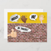 おもしろいHELLOはがき ポストカード (正面/裏面)