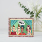 おもしろいHELLOはがき ポストカード (スタンド正面)