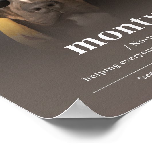 おもしろいHippie Dogポートレート – あなたの犬の名前を追加 ポスター (角)