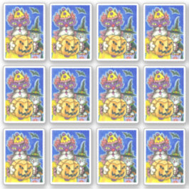 おもしろいHIS N' FITZ HALLOWEEN CATS TRICKまたはTREAT シール