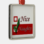 おもしろいHoliday Decoration Listいけな Nice List メタルオーナメント (右)