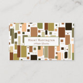 おもしろいHQコードレトロ名刺ミッドセンチュリーモダン 名刺 (正面)