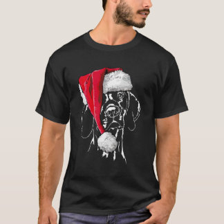 おもしろいHungarian Vizsla Santa Dog Giftへ Tシャツ