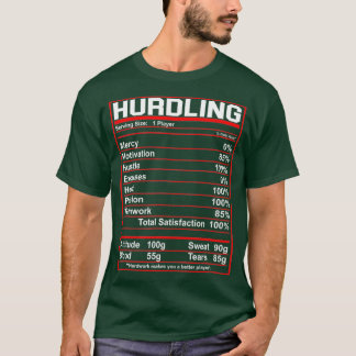 おもしろいHurdling Nutrition Facts Hurdler Tシャツ