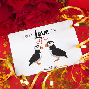 おもしろいIパフィン愛You Valentines Day シーズンカード
