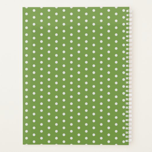 おもしろいIラブセーター気象タイポグラフィ水玉模様 プランナー手帳 (裏面)