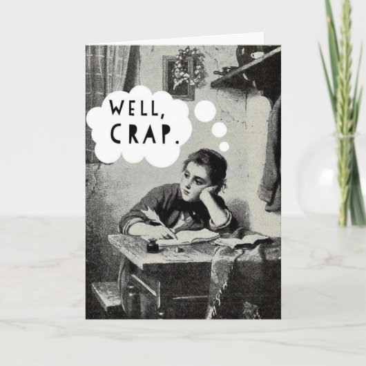 おもしろいI恋しく思ユーヴィンテージイラストレーション カード (正面)