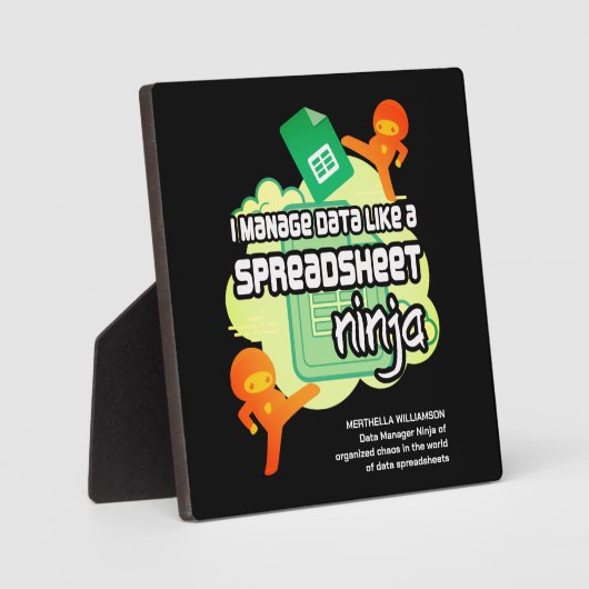 おもしろいI管理データのスプレッドシート忍者 フォトプラーク (正面)