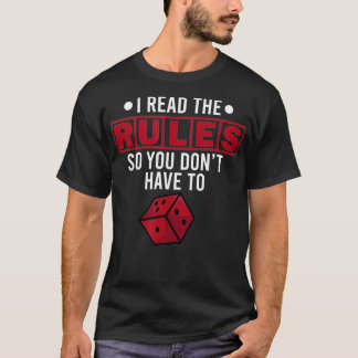 おもしろいI 読 Tabletop Gamer Board  I theRules Tシャツ