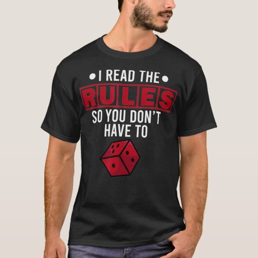 おもしろいI 読 Tabletop Gamer Board  I theRules Tシャツ (正面)