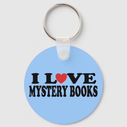 おもしろいI Love Mystery Books Tシャツ キーホルダー (正面)