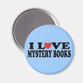 おもしろいI Love Mystery Books Tシャツ マグネット (正面/裏面)