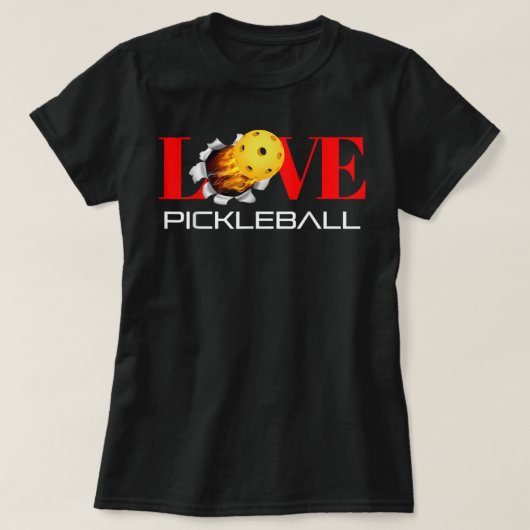 おもしろいI Love Pickleball 391 Tシャツ (デザイン正面)