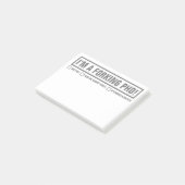 「おもしろいI'm A Forking PhD」 4"x3" ポストイット (アングル)