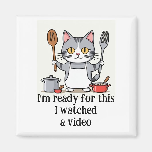 おもしろいI'm Ready to this I videosビデオ引用文 マグネット (正面)
