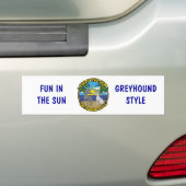 おもしろいIN THE SUN GREYHOUNDスタイル バンパーステッカー (車上)