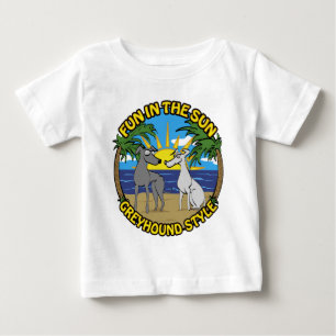 おもしろいIN THE SUN GREYHOUNDスタイル ベビーTシャツ