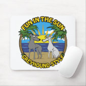 おもしろいIN THE SUN GREYHOUNDスタイル マウスパッド (マウス)