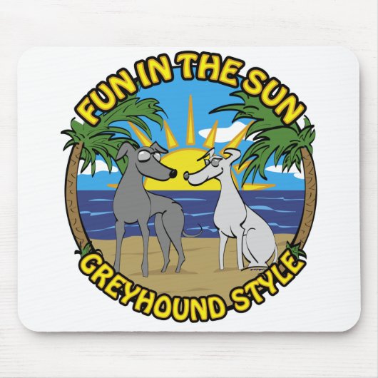 おもしろいIN THE SUN GREYHOUNDスタイル マウスパッド (正面)