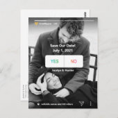 おもしろいInstagramYesNo Photo日付カードの保存 ポストカード (正面/裏面)
