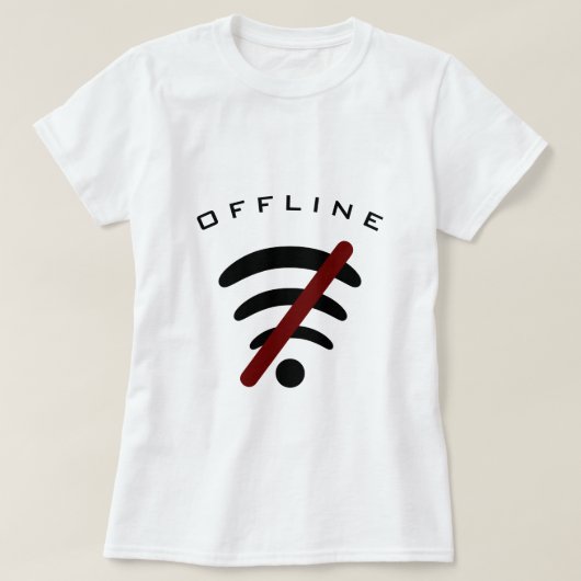 おもしろいInternet T-Shirt Offline -カスタム文字 Tシャツ (デザイン正面)