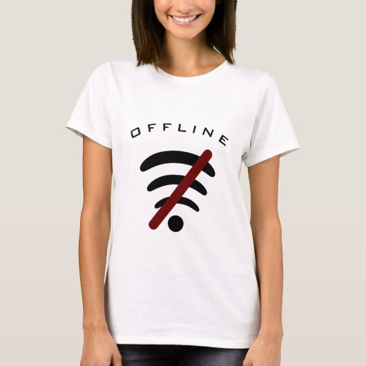 おもしろいInternet T-Shirt Offline -カスタム文字 Tシャツ (正面)