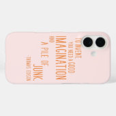 おもしろいInventor引用文ミニマルタイポグラフィオレンジ Case-Mate iPhoneケース (裏面 (横))