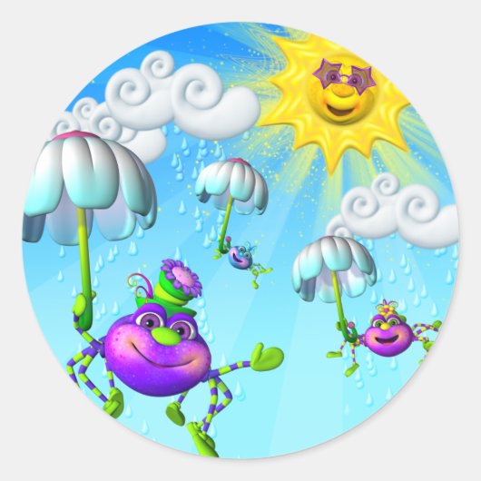 おもしろいItsy Bitsy Spiderスティッカー ラウンドシール (正面)