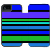 おもしろいIVストライプ色+背景色 INCIPIO iPhoneウォレットケース (フォリオオープン)