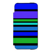おもしろいIVストライプ色+背景色 INCIPIO iPhoneウォレットケース (フォリオ 正面)