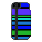 おもしろいIVストライプ色+背景色 INCIPIO iPhoneウォレットケース (フォリオ裏面)