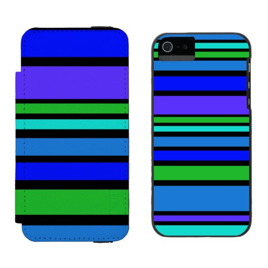 おもしろいIVストライプ色+背景色 INCIPIO iPhoneウォレットケース (並び)