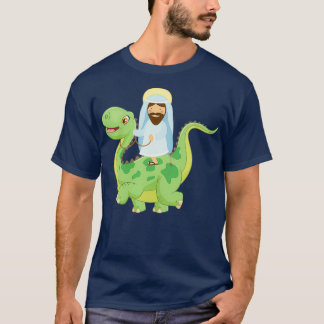 おもしろいJesus Dinosatic Atheist Evolution Hu Tシャツ