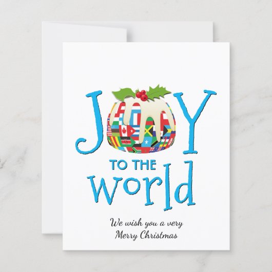 おもしろいJOY TO THE WORLD Budgetクリスマスカード (正面)
