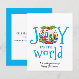 おもしろいJOY TO THE WORLD Budgetクリスマスカード