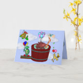 「おもしろいJust Besis」「Hi」カードに付いている動物 カード (黄色い花)