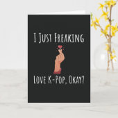 おもしろいKポップカード 韓国の女の子 彼女へのプレゼント カード (黄色い花)