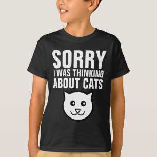 おもしろいKIDS CAT Tシャツ猫のSORRY I WAS 考え CATS Tシャツ