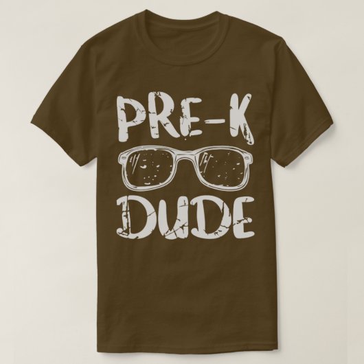 おもしろいKids PreK Dude First Day of School おもしろい Bac Tシャツ (デザイン正面)