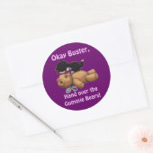 おもしろいKitten & Teddy Bearスタンプ ラウンドシール (封筒)