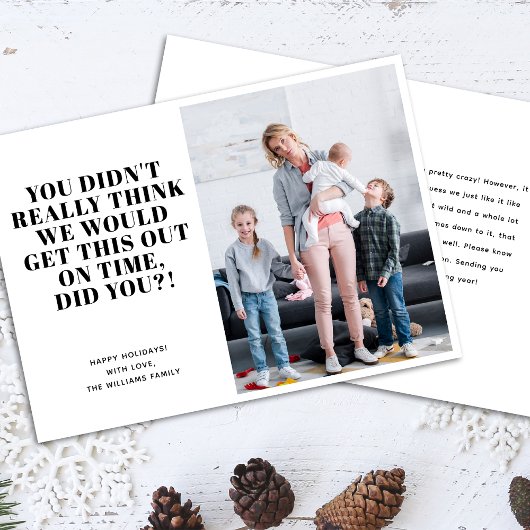 おもしろいLate Happy Holidays写真 シーズンカード