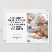 おもしろいLate Merry Christmas Familyの写真 シーズンカード (正面)