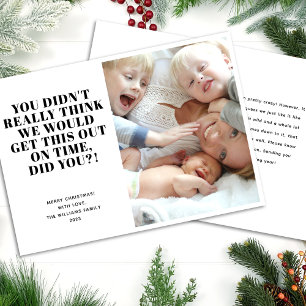 おもしろいLate Merry Christmas Familyの写真 シーズンカード
