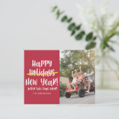 おもしろいLater Happy New Year写真 シーズンポストカード (スタンド正面)