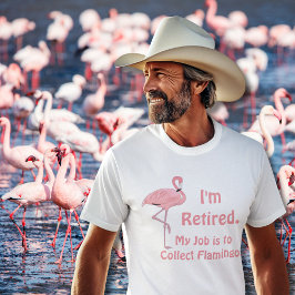 おもしろいLawn Flamingo退職 Tシャツ