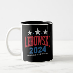 おもしろいLebowski政治選挙投票2024 ツートーンマグカップ