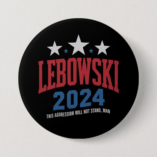 おもしろいLebowski政治選挙投票2024 缶バッジ (正面)